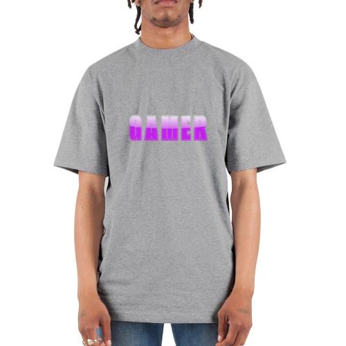 Gamer Purple Glossy Collegiate Design - Unisex Oversized Heavyweight T-Shirt