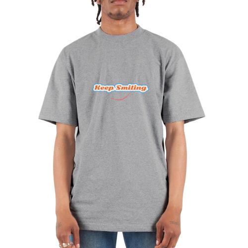 Keep Smiling Positive Vibes Graphic - Unisex Oversized Heavyweight T-Shirt