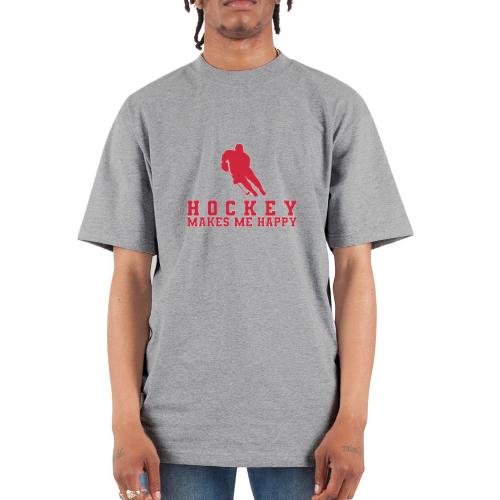 Hockey makes me happy - Unisex Oversized Heavyweight T-Shirt