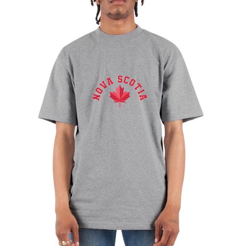 Nova Scotia with maple leaf - Unisex Oversized Heavyweight T-Shirt