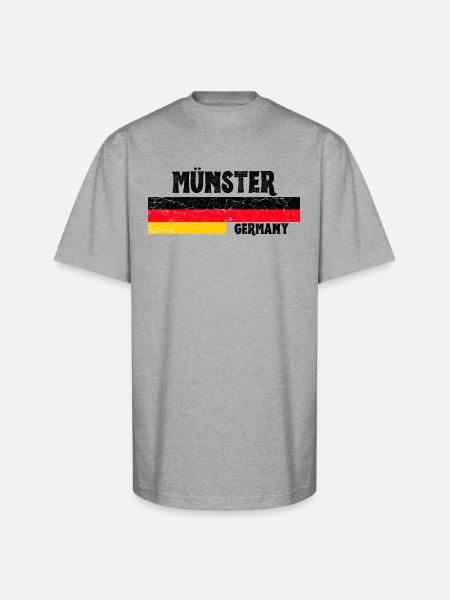 Münster Germany - Unisex Oversized Heavyweight T-Shirt - heather gray