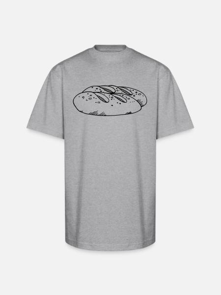 Bread - Unisex Oversized Heavyweight T-Shirt - heather gray