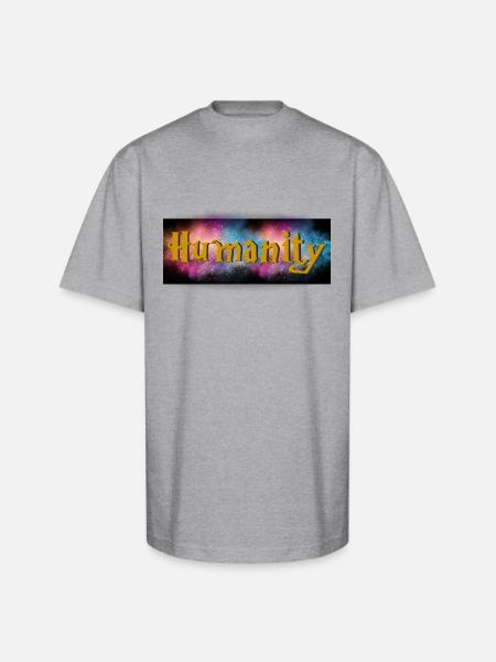 HUMANITY - Unisex Oversized Heavyweight T-Shirt - heather gray