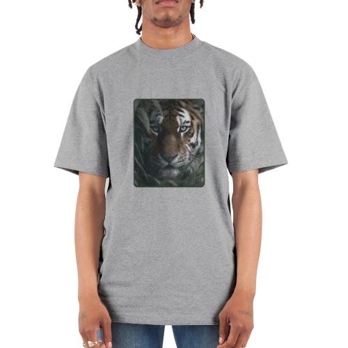 Tiger Jungle Eyes Wildlife Design - Unisex Oversized Heavyweight T-Shirt