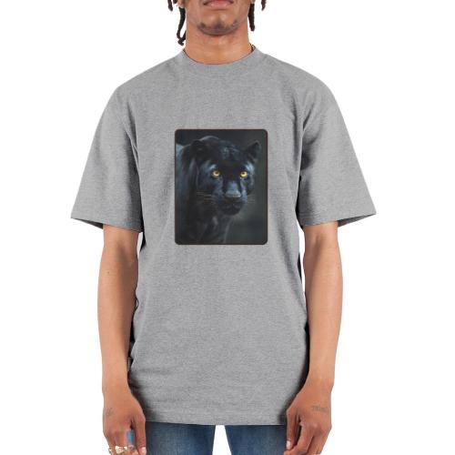 Black Panther Glowing Eyes Design - Unisex Oversized Heavyweight T-Shirt