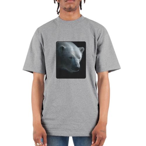 Polar Bear Close-Up Wildlife Design - Unisex Oversized Heavyweight T-Shirt