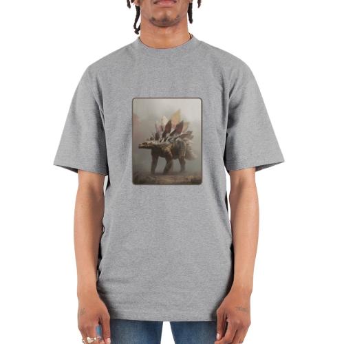 Stegosaurus Misty Forest Design - Unisex Oversized Heavyweight T-Shirt