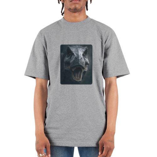 T Rex Cinematic Close-Up Design - Unisex Oversized Heavyweight T-Shirt