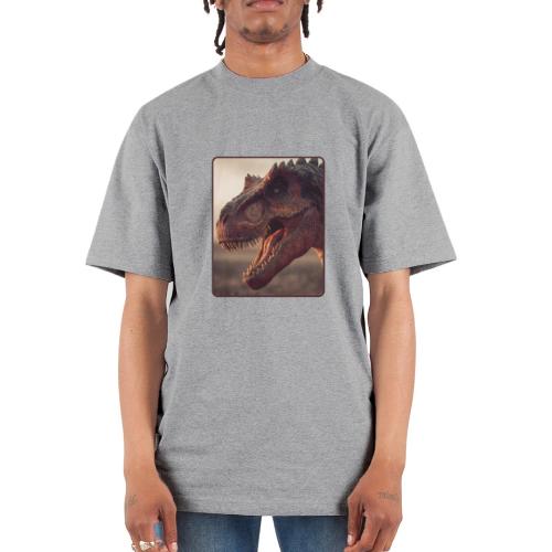 T Rex Roaring Close-Up Design - Unisex Oversized Heavyweight T-Shirt