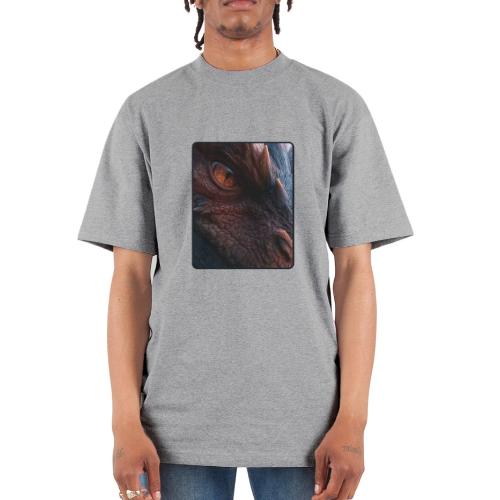 Fierce Ancient Dragon Portrait Design - Unisex Oversized Heavyweight T-Shirt