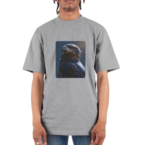 Majestic Eagle Cinematic Portrait Design - Unisex Oversized Heavyweight T-Shirt
