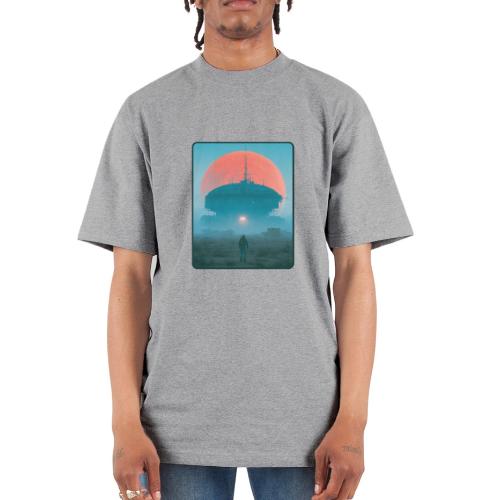 Astronaut Alien Outpost Design - Unisex Oversized Heavyweight T-Shirt