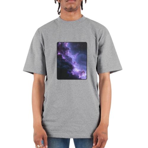 Purple Nebula Space Design - Unisex Oversized Heavyweight T-Shirt