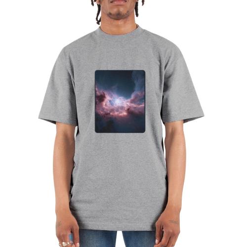 Radiant Cosmic Nebula Artwork - Unisex Oversized Heavyweight T-Shirt