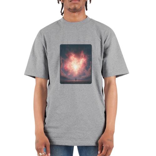 Supernova Sky Sci-Fi Artwork - Unisex Oversized Heavyweight T-Shirt