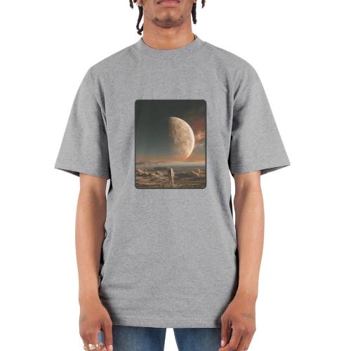 Astronaut on an Alien Moon - Unisex Oversized Heavyweight T-Shirt