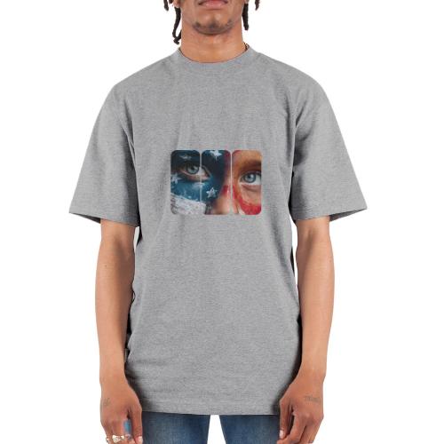 USA: Star-Spangled Glance - Unisex Oversized Heavyweight T-Shirt