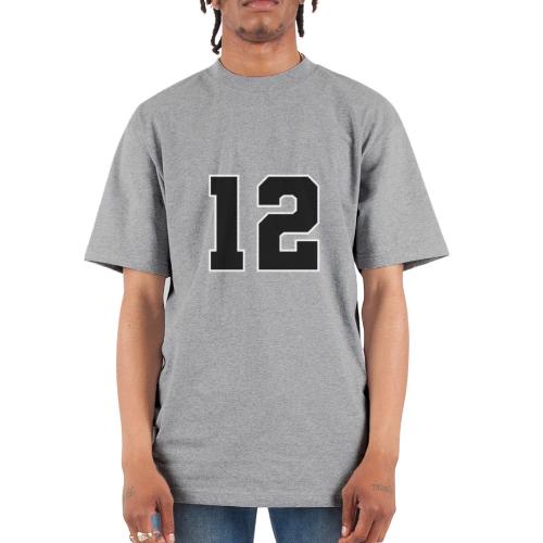Varsity Number 12 Sports Design - Unisex Oversized Heavyweight T-Shirt