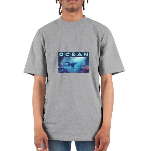 Ocean: Whale’s Path - Unisex Oversized Heavyweight T-Shirt