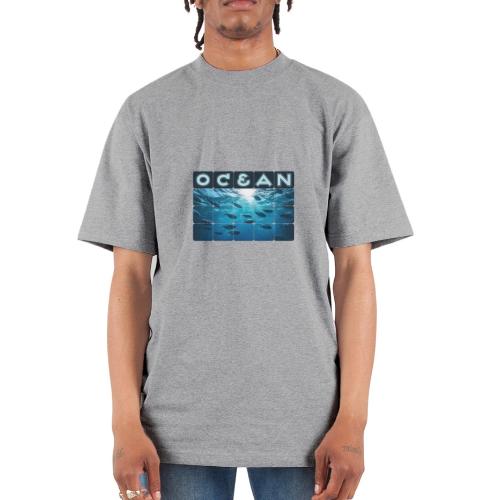 Ocean: Silver Tide - Unisex Oversized Heavyweight T-Shirt