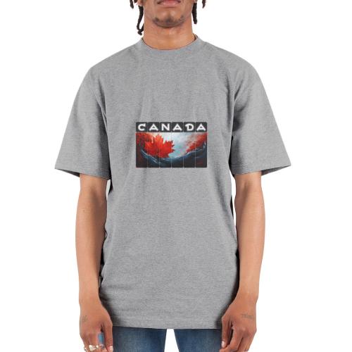 Canada Icon in Color - Unisex Oversized Heavyweight T-Shirt