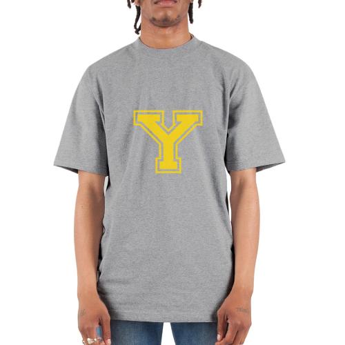 Letter Y – Capital Athletic Alphabet Monogram - Unisex Oversized Heavyweight T-Shirt