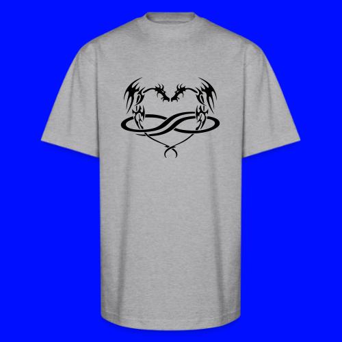 Polydragon (black) - Unisex Oversized Heavyweight T-Shirt