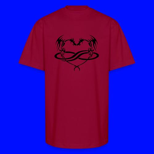 Polydragon (black) - Unisex Oversized Heavyweight T-Shirt