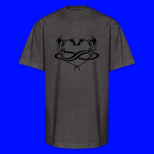 Polydragon (black) - Unisex Oversized Heavyweight T-Shirt