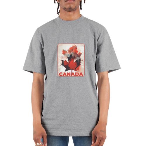Canada Inked Leaf - Unisex Oversized Heavyweight T-Shirt
