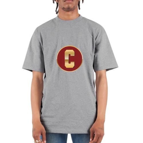 Letter C – Capital Varsity Alphabet Monogram - Unisex Oversized Heavyweight T-Shirt