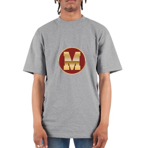 Letter M – Capital Varsity Alphabet Monogram - Unisex Oversized Heavyweight T-Shirt