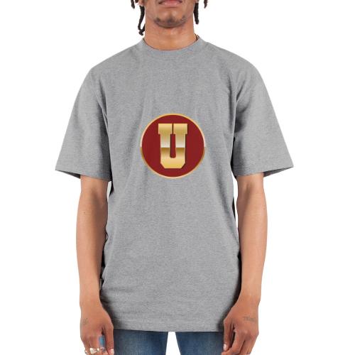 Letter U – Capital Varsity Alphabet Monogram - Unisex Oversized Heavyweight T-Shirt