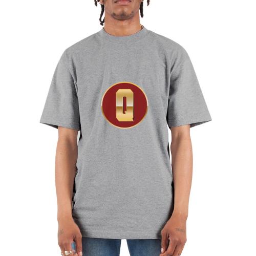 Letter Q – Capital Varsity Alphabet Monogram - Unisex Oversized Heavyweight T-Shirt