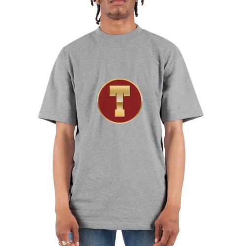 Letter T – Capital Varsity Alphabet Monogram - Unisex Oversized Heavyweight T-Shirt