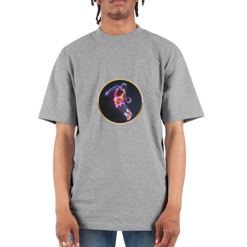 Neon Basketball Player - Unisex Oversized Heavyweight T-Shirt