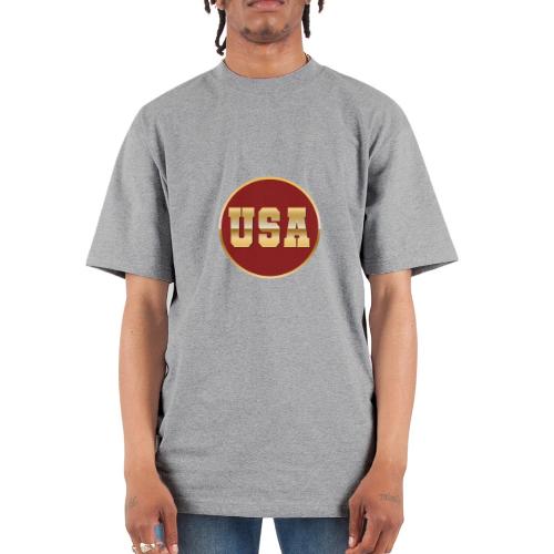 Golden USA Seal - Unisex Oversized Heavyweight T-Shirt