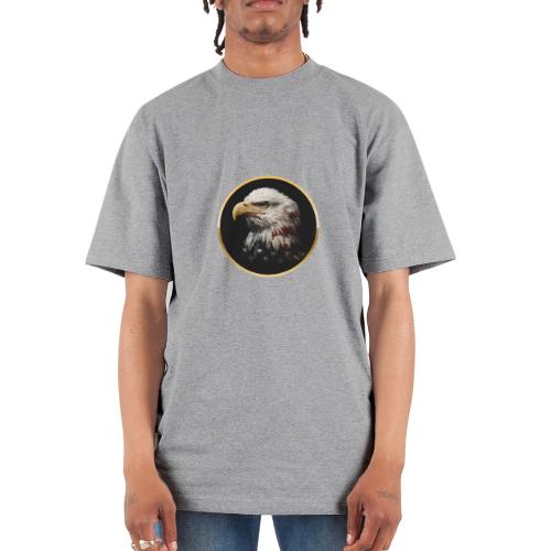 America: Golden Freedom Crest - Unisex Oversized Heavyweight T-Shirt