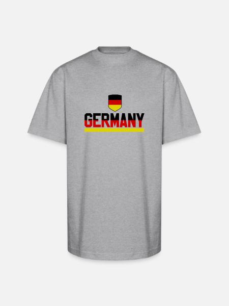 Germany Soccer - Unisex Oversized Heavyweight T-Shirt - heather gray