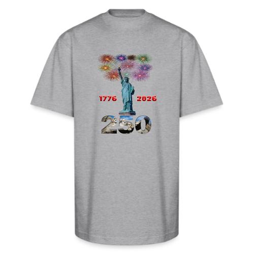 1776 - 2026 | 250 Years USA | Fireworks - Unisex Oversized Heavyweight T-Shirt