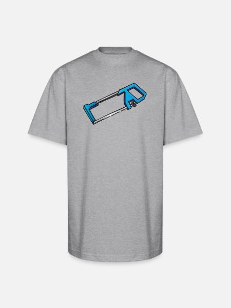 Hacksaw iron saw | Eisensäge - Unisex Oversized Heavyweight T-Shirt - heather gray
