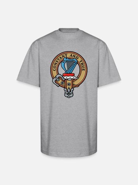 Clan Rose Crest - Unisex Oversized Heavyweight T-Shirt - heather gray