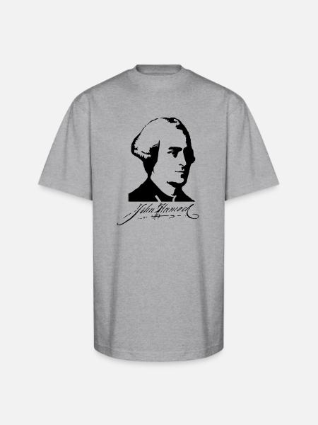 John Hancock - Unisex Oversized Heavyweight T-Shirt - heather gray