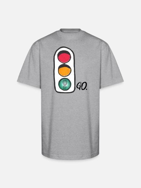 Go - Unisex Oversized Heavyweight T-Shirt - heather gray