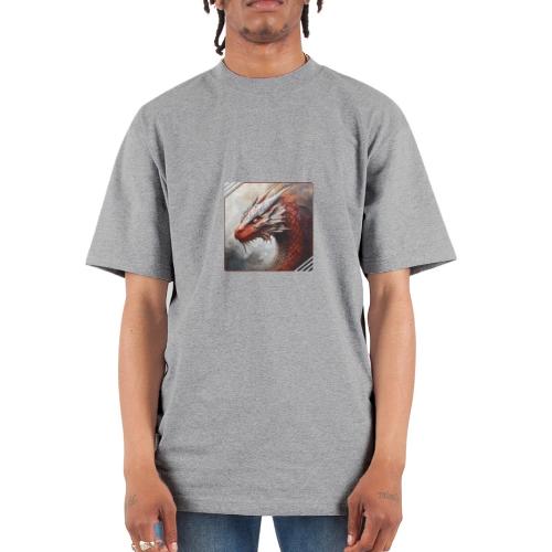 Mystic Dragon Realm - Unisex Oversized Heavyweight T-Shirt