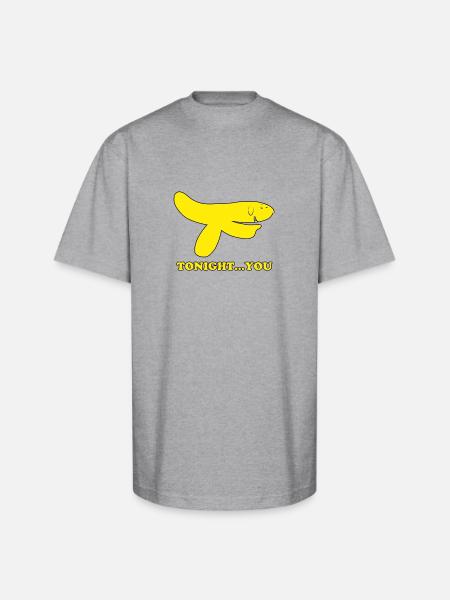 Hand Banana - Unisex Oversized Heavyweight T-Shirt - heather gray