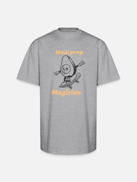 MEAL PREP MAGICIAN - Unisex Oversized Heavyweight T-Shirt - heather gray