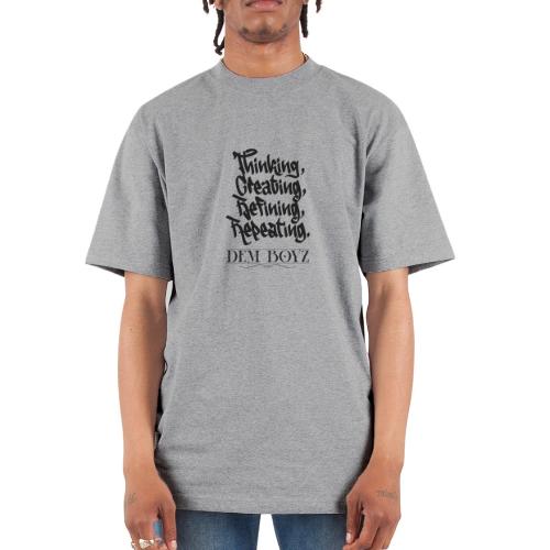 Thinking, Creating, Refining, Repeating - Unisex Oversized Heavyweight T-Shirt