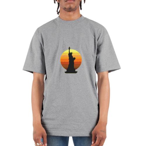 USA: Golden Horizon Liberty - Unisex Oversized Heavyweight T-Shirt