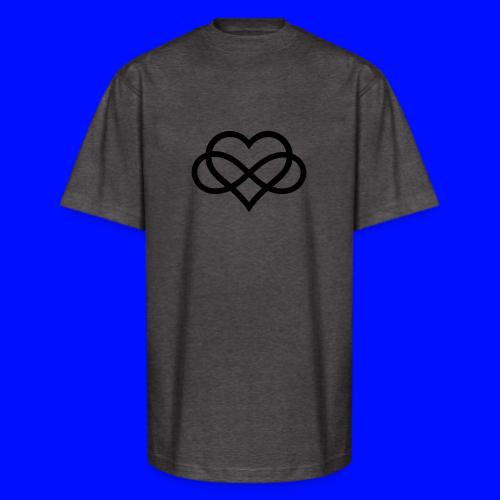 Infinity Heart (black) - Unisex Oversized Heavyweight T-Shirt